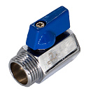 Кран шаровой мини для воды 1/2" г/ш флажок,  хромированный СТМ_2