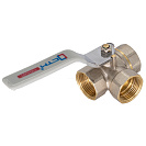 Кран шаровой для воды 3/4" трехходовой,  тип L рычаг СTM СТАНДАРТ_2