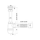 Сифон  1 1/4" *40 с гибкой трубой 40*50_2