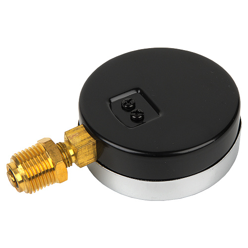 Термо-манометр радиального подключения 1/4" c переходником на 1/2'', измерение до 10 бар, до +120°С