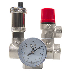 Купить арматура и комплектующие для радиаторов и систем отопления - группы безопасности
