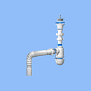 Сифон 1 1/2*40 с гибкой трубой 40*40