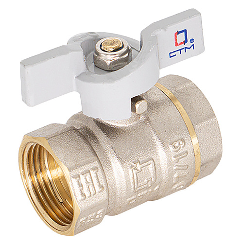 Кран шаровой для воды 1" г/г бабочка СTM СТАНДАРТ