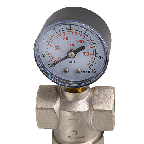 Фильтр самоочищающийся с манометром для гор. и хол. воды 1" СТМ ТЕРМО