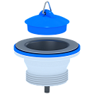 Выпуск 1 1/2" с нержавеющей сеткой  и пробкой