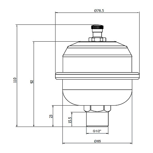 Компенсатор гидроудара 1/2" нерж.сталь ONDO