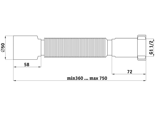 Гибкая труба 1 1/2"*50