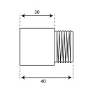 Удлинитель труб латунный  1/2" г/ш x 30 мм CTM_3
