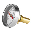 Термометр биметаллический d 40мм,  с погружной гильзой,  измерение до +120°С СТМ_1