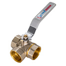 Кран шаровой для воды 1/2" трехходовой,  тип T рычаг СTM СТАНДАРТ