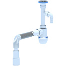 Сифон Ани 1 1/4"* 40 с отводом с/м с г/тр 40х40/50