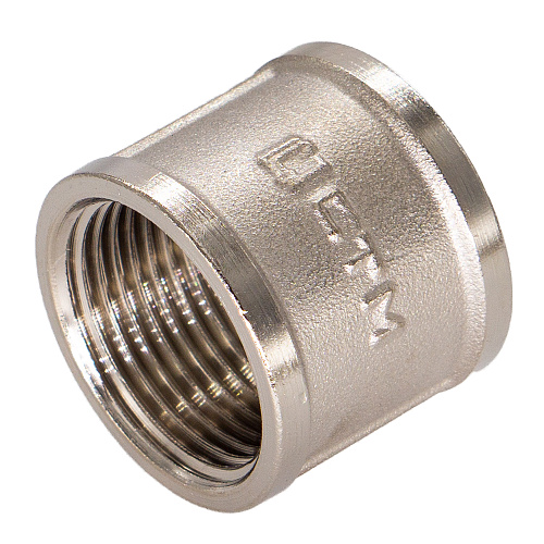 Муфта латунная резьбовая  прямая   1/2" г/г CTM