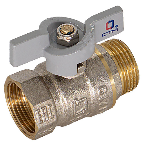 Кран шаровой для воды 1" г/ш бабочка CTM СТАНДАРТ