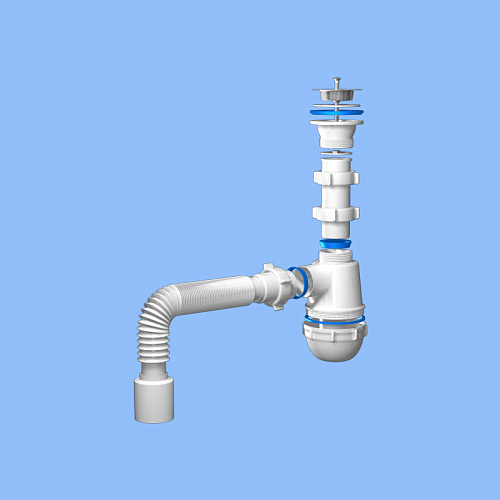 Сифон Ани Грот 1 1/2*40 с г/т 40х40/50, A0115