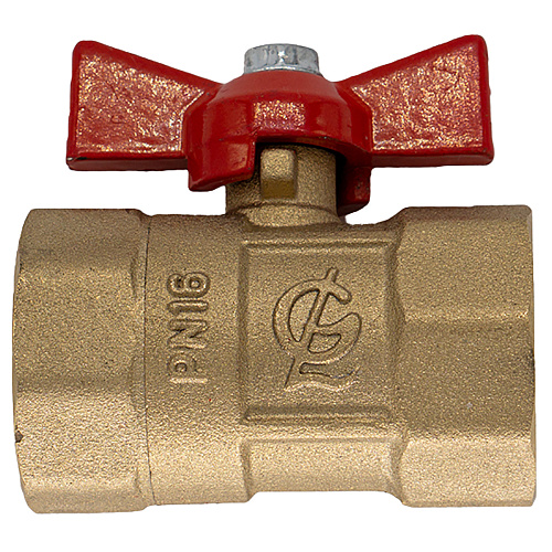 Кран шаровой для воды 1" г/г бабочка ГАЛЛОП ПРАКТИК 130