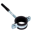Хомут 1-1/2" (47-54мм) металлорезиновый с дюбелем и шурупом CTM