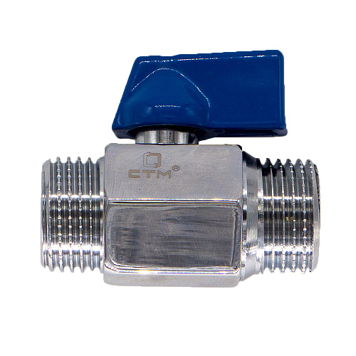 Кран шаровой мини для воды 1/2" ш/ш флажок, хромированный СТМ