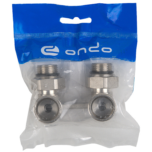 Мультифлекс, узел для нижнего углового подключения, (Н-образный) с шаровым краном ONDO