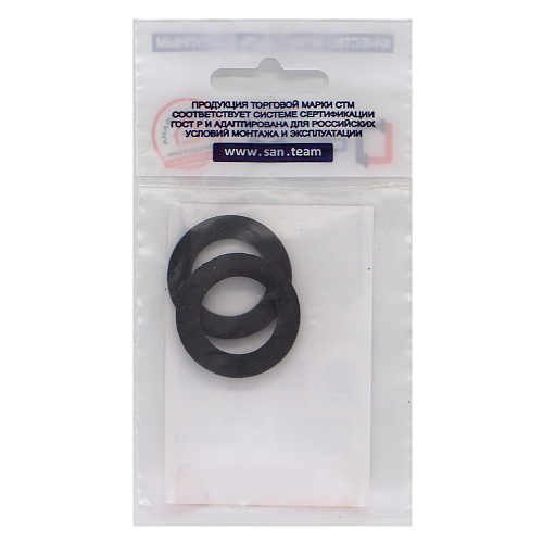 Прокладка 1" резина ТМКЩ 30х19х2 мм (2шт) СТМ
