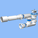 Сифон Ани д/душ. поддона,  регулируемый 1 1/2*40 с г/т 40*50_1