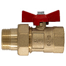 Кран шаровой для воды 3/4" с накидной гайкой бабочка ГАЛЛОП 132_1