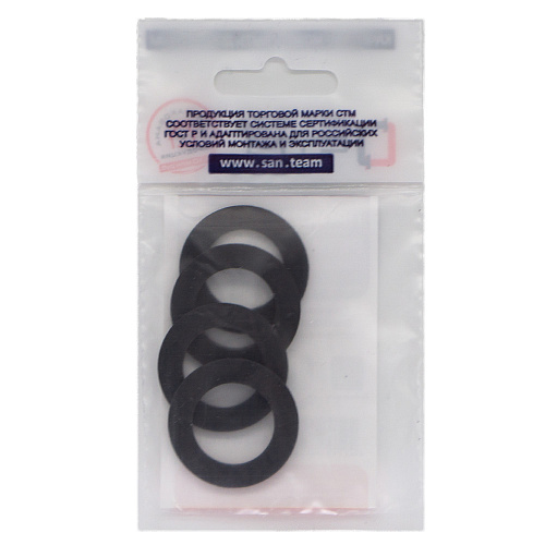 Прокладка 1" резина ТМКЩ 30х19х2 мм (4шт) СТМ Прокладка 1" резина ТМКЩ 30х19х2 мм (4шт) СТМ
