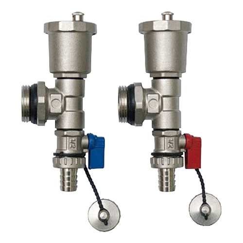 Коллекторный тройник с воздухоотводчиком и дренажным сливом 1" ONDO