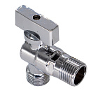 Кран шаровой для бытовых приборов угл. 1/2"х1/2" ш/ш с отражат. бабочка,  хромированный СТМ_4