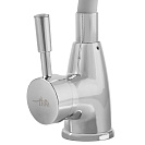 Смеситель FLOE FK234-DW для кухни,  40 мм,  на гайке, с бок.штыревой ручкой, с гибким белым изливом_3