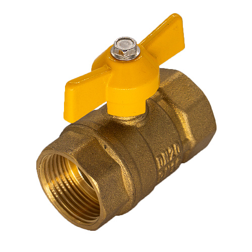 Кран шаровой для газа 1" г/г бабочка ОПТИМА ГАЗ