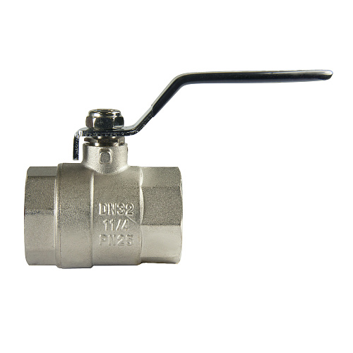 Кран шаровой для воды 1-1/4" г/г рычаг, никель, ONDO