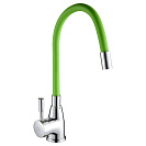 Смеситель ROEGEN RD014V для кухни,  40 мм,  на гайке,  с боковой ручкой,  с гибким темнозелёным изливом_1