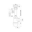 Сифон 1 1/2*40 с отводом стир. машины_2