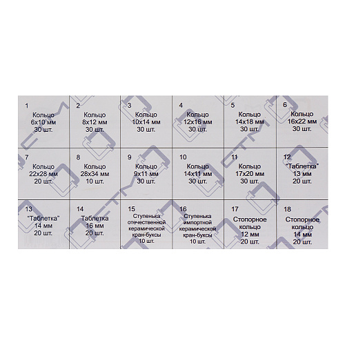 Набор сантехнических прокладок для смесителя "Сантехник" №3 в боксе СТМ