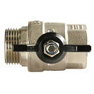 Кран шаровой для воды 1" г/ш бабочка,  никель,  ONDO_4