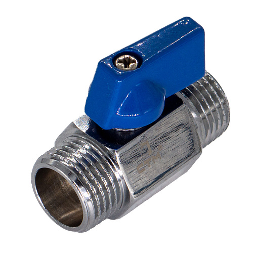 Кран шаровой мини для воды 1/2" ш/ш флажок, хромированный СТМ