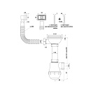 Сифон Ани Грот 3 1/2*40 с жестким переливом мойки_2