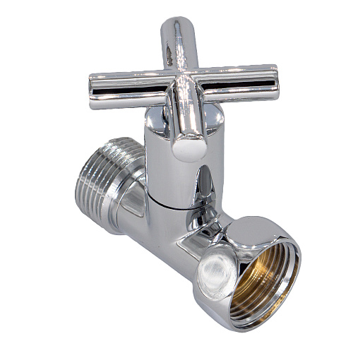 Вентиль прямой 1"х1" г/ш ручка-крест для п/с хром СТМ ТЕРМО