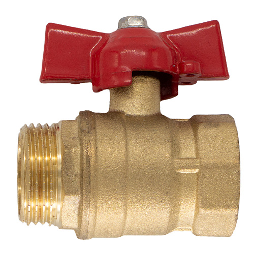 Кран шаровой для воды 1" г/ш бабочка ОПТИМА