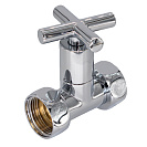 Вентиль прямой 1"х1" г/г ручка-крест для п/с хром СТМ ТЕРМО