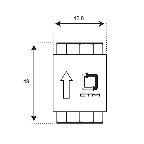 Обратный клапан для воды  1" с латунным штоком CTM
