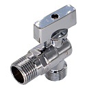 Кран шаровой для бытовых приборов угл. 1/2"х1/2" ш/ш с отражат. бабочка,  хромированный СТМ_2