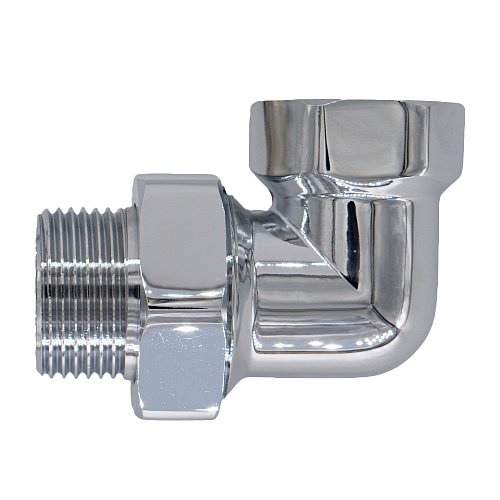 Соединение угловое г/ш 3/4" с накидной гайкой для п/с хромированное СТМ ТЕРМО