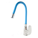 Смеситель ROEGEN RG014C для кухни,  40 мм,  на гайке,  с боковой металлической ручкой,  с гибким голубы