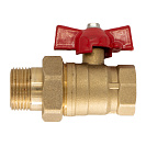 Кран шаровой для воды   1/2" с накидной гайкой бабочка ОПТИМА_1