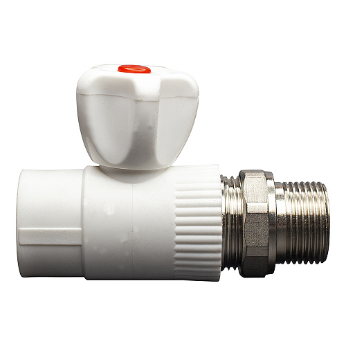 Кран шаровой PP-R для радиатора прямой DN 20х1/2" СТМ ПЛАСТ