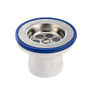 Выпуск "Элит" с нержавеющей чашкой D 70мм (1-1/2")