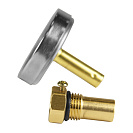 Термометр биметаллический d 40мм,  с погружной гильзой,  измерение до +120°С СТМ_3