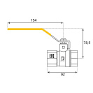 Кран шаровой для газа 2" г/г рычаг CTM ГАЗ_4
