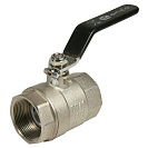 Кран шаровой для воды 1-1/2" г/г рычаг,  никель,  ONDO